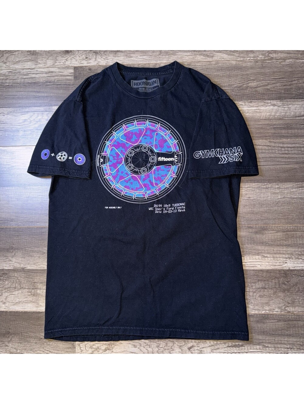 Hoonigan Gymkhana Six Fifteen52 Turbomac T Shirt Mens Medium Black Ken Block